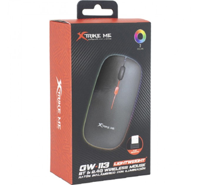 Xtrike ME Мишка Xtrike ME GW-113 Bluetooth RGB Black (GW-113)