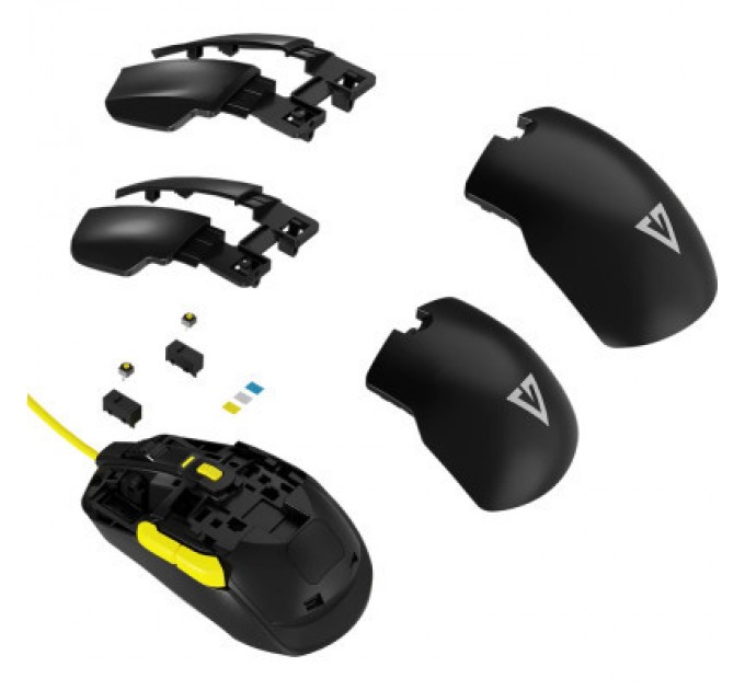 Modecom Мишка Modecom Jager Volcano RGB Hot-Swap Custom USB Black (M-MC-JAGER-100)