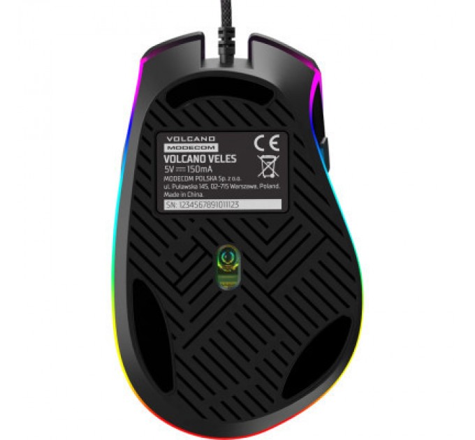 Modecom Мишка Modecom Veles Volcano RGB USB Black (M-MC-VELES-100)