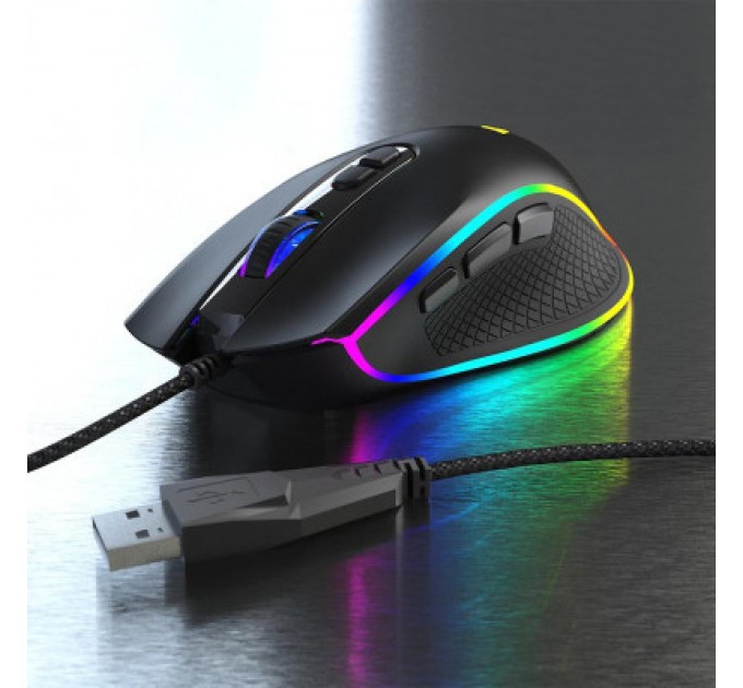 Modecom Мишка Modecom Veles Volcano RGB USB Black (M-MC-VELES-100)
