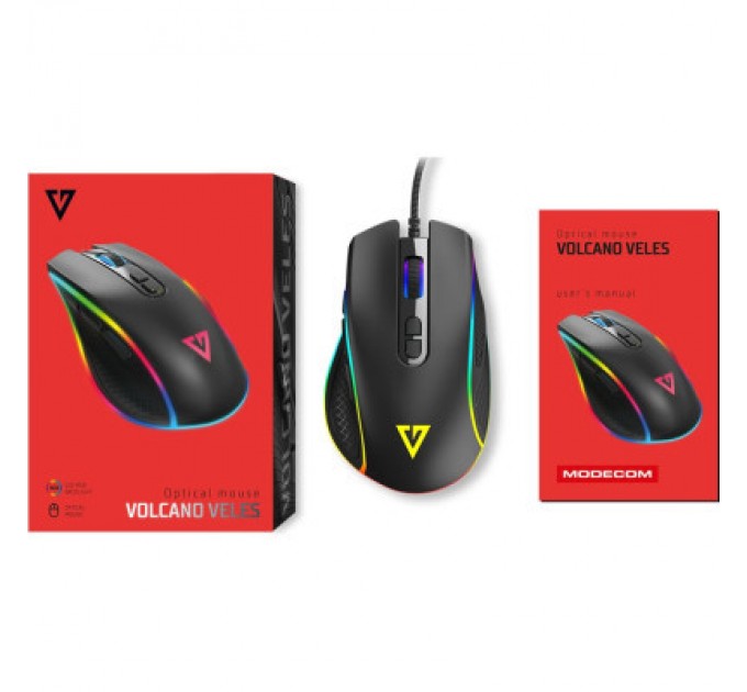Modecom Мишка Modecom Veles Volcano RGB USB Black (M-MC-VELES-100)