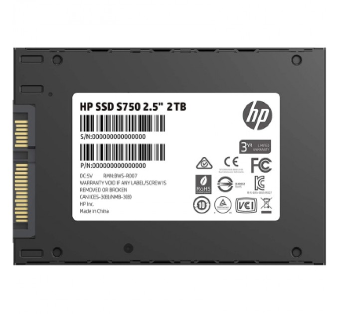 HP Накопичувач SSD 2.5" 2TB S750 HP (1R9T8AA)