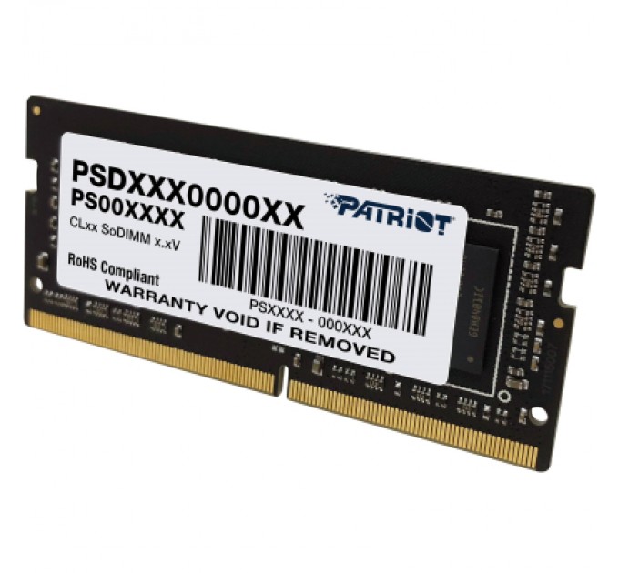 Patriot Модуль пам'яті для ноутбука SoDIMM DDR4 16GB 2666 MHz Signature Line Patriot (PSD416G266681S)