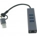 Dynamode Концентратор USB 3.0 Type-C/Type-A to RJ45 Gigabit Lan, 3*USB 3.0, cable 13 cm Dynamode (DM-AD-GLAN-U3)