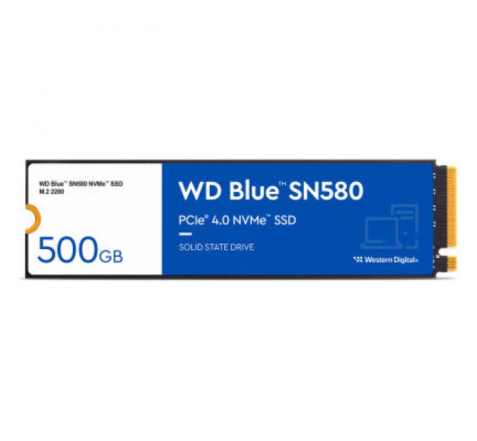 WESTERN DIGITAL Накопичувач SSD M.2 2280 500GB SN580 Blue WD (WDS500G3B0E)