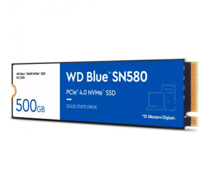 WESTERN DIGITAL Накопичувач SSD M.2 2280 500GB SN580 Blue WD (WDS500G3B0E)