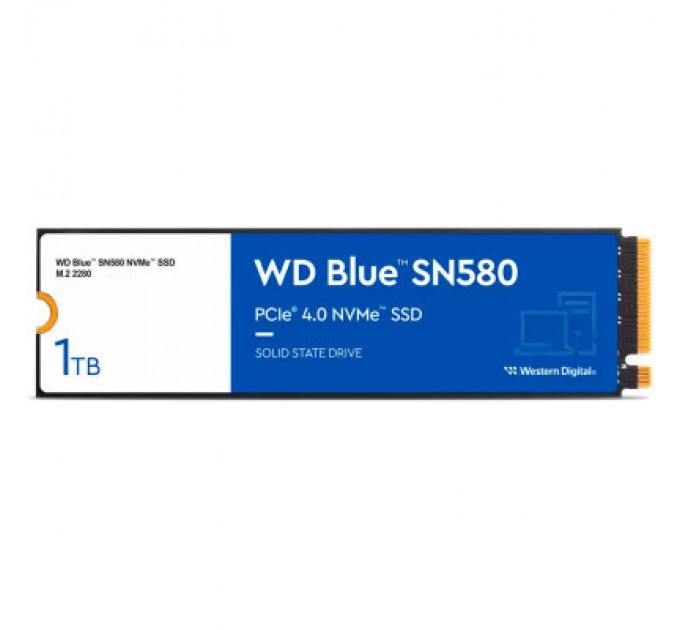 WESTERN DIGITAL Накопичувач SSD M.2 2280 1TB SN580 Blue WD (WDS100T3B0E)