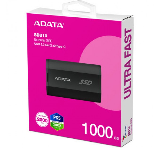 ADATA Накопичувач SSD USB 3.2 1TB ADATA (SD810-1000G-CBK)