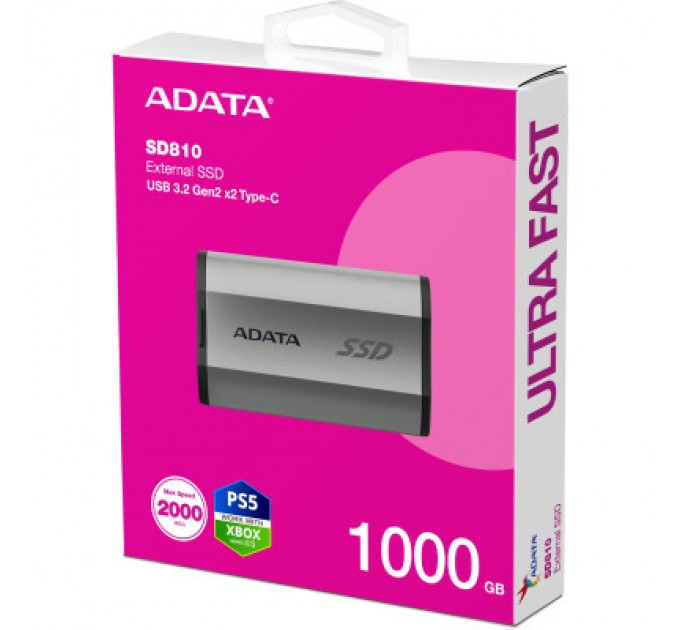 ADATA Накопичувач SSD USB 3.2 2TB ADATA (SD810-2000G-CBK)