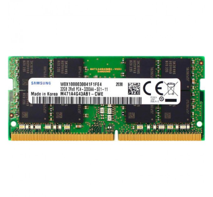 Samsung Модуль пам'яті для ноутбука SoDIMM DDR4 32GB 3200 MHz Samsung (M471A4G43BB1-CWE)