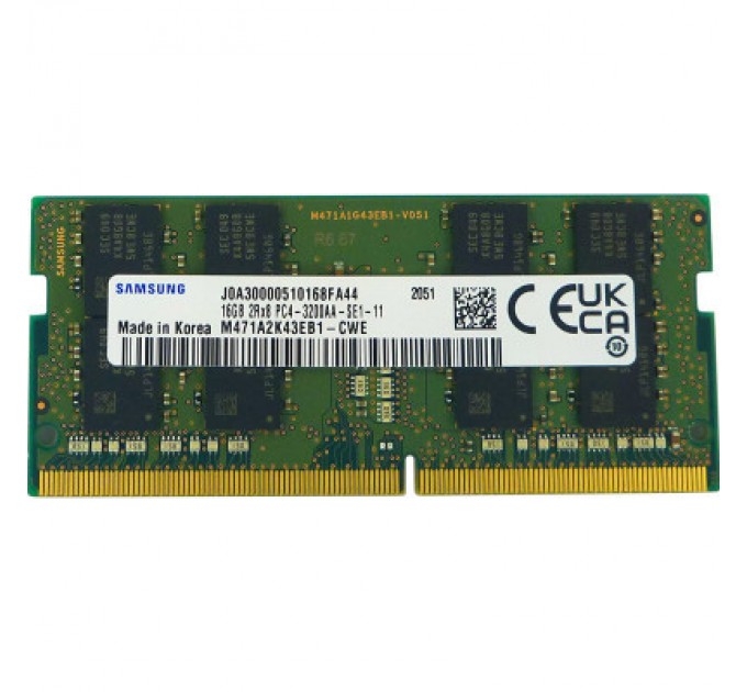 Samsung Модуль пам'яті для ноутбука SoDIMM DDR4 16GB 3200 MHz Samsung (M471A2K43EB1-CWE)