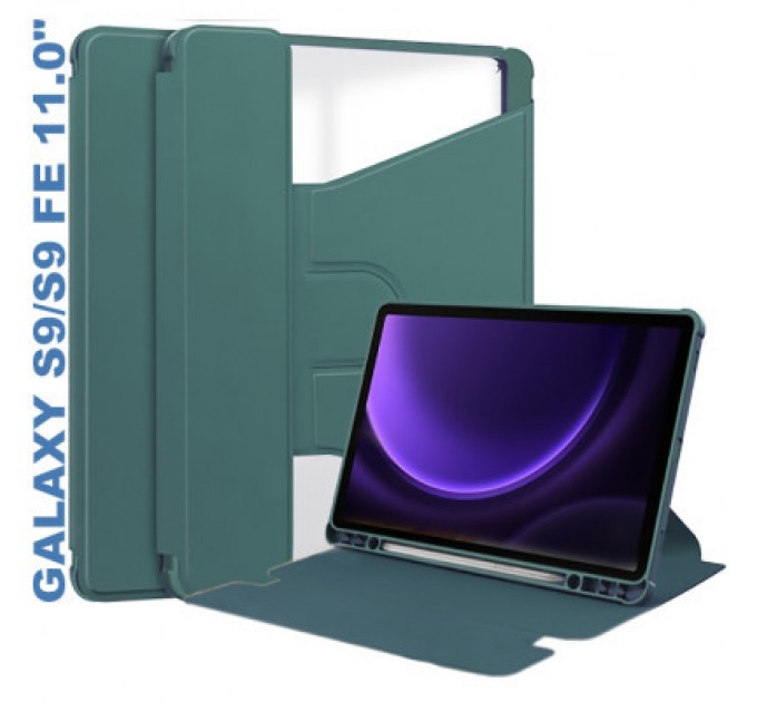 BeCover Чохол до планшета BeCover 360° Rotatable Samsung Tab S9 (SM-X710/SM-X716)/S9 FE (SM-X510/SM-X516B) 11.0" Dark Green (710434)