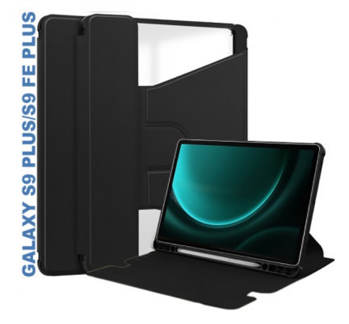 BeCover Чохол до планшета BeCover 360° Rotatable Samsung Tab S9 Plus (SM-X810/SM-X816)/S9 FE Plus (SM-X610/SM-X616) 12.4" Black (710398)