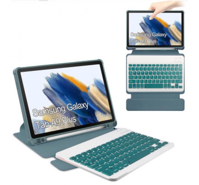 BeCover Чохол до планшета BeCover Keyboard 360° Rotatable Samsung Tab A9 Plus SM-X210/SM-X215/SM-X216 11.0" Dark Green (710331)