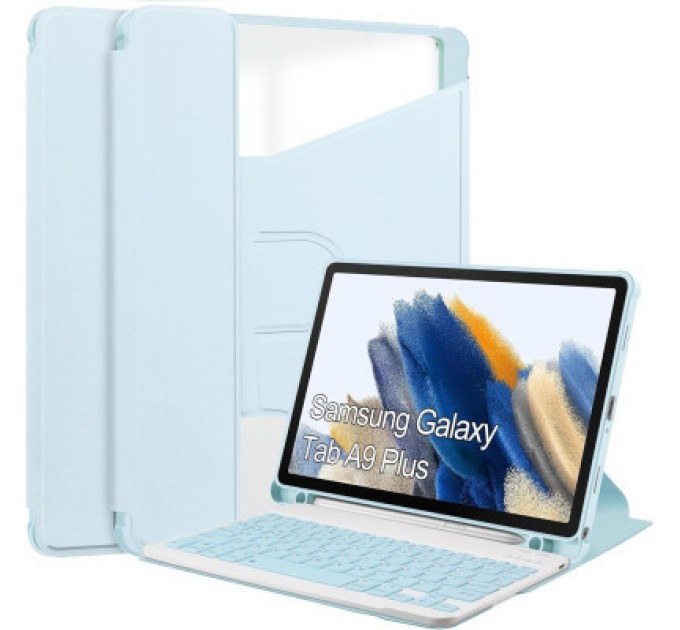 BeCover Чохол до планшета BeCover Keyboard 360° Rotatable Samsung Tab A9 Plus SM-X210/SM-X215/SM-X216 11.0" Light Blue (710332)
