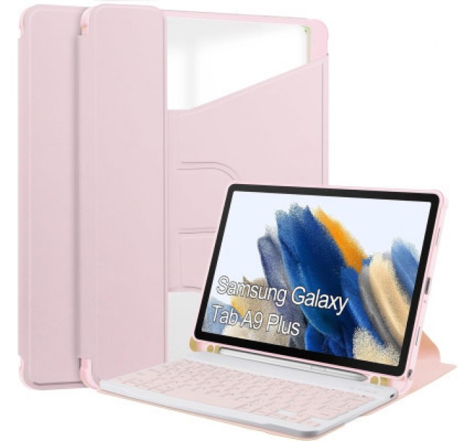 BeCover Чохол до планшета BeCover Keyboard 360° Rotatable Samsung Tab A9 Plus SM-X210/SM-X215/SM-X216 11.0" Pink (710333)