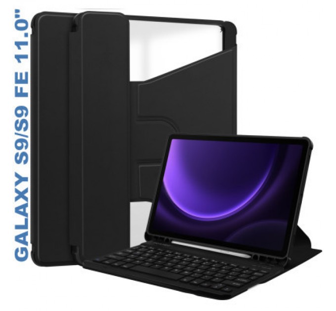 BeCover Чохол до планшета BeCover Keyboard 360° Rotatable Samsung Tab S9 (SM-X710/SM-X716)/S9 FE (SM-X510/SM-X516B) 11.0" Black (710426)