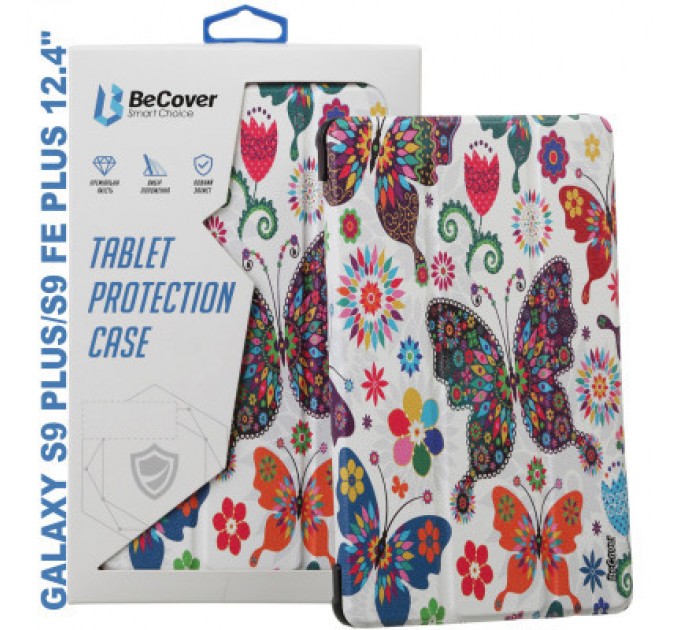 BeCover Чохол до планшета BeCover Smart Case Samsung Tab S9 Plus (SM-X810/SM-X816)/S9 FE Plus (SM-X610/SM-X616) 12.4" Butterfly (710375)