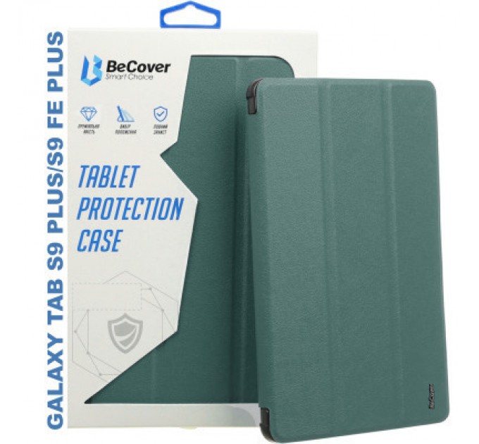 BeCover Чохол до планшета BeCover Smart Case Samsung Tab S9 Plus (SM-X810/SM-X816)/S9 FE Plus (SM-X610/SM-X616) 12.4" Dark Green (710323)