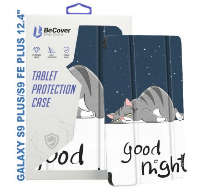 BeCover Чохол до планшета BeCover Smart Case Samsung Tab S9 Plus (SM-X810/SM-X816)/S9 FE Plus (SM-X610/SM-X616) 12.4" Good Night (710378)
