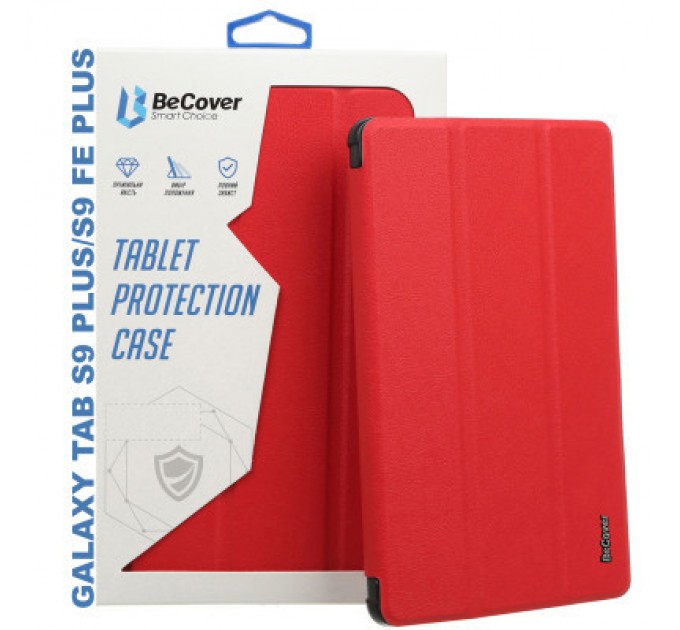 BeCover Чохол до планшета BeCover Smart Case Samsung Tab S9 Plus (SM-X810/SM-X816)/S9 FE Plus (SM-X610/SM-X616) 12.4" Red (710325)