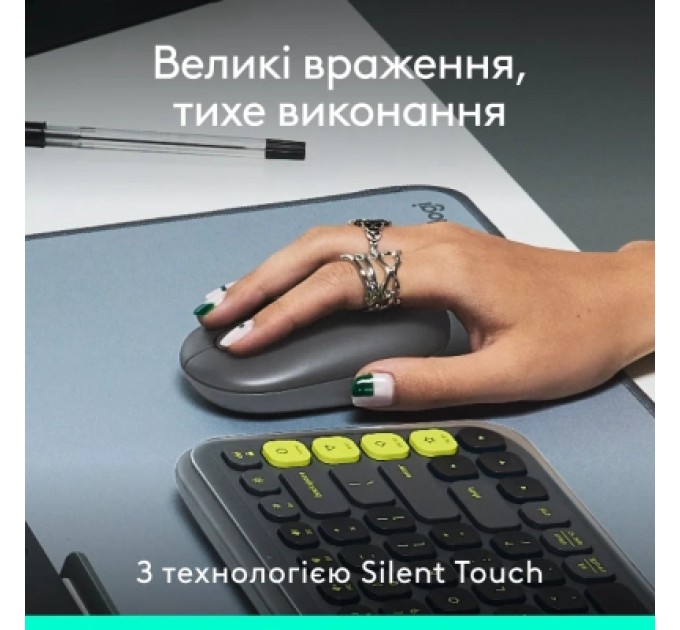 Logitech Мишка Logitech POP Mouse With Emoji Bluetooth Graphite (910-007412)