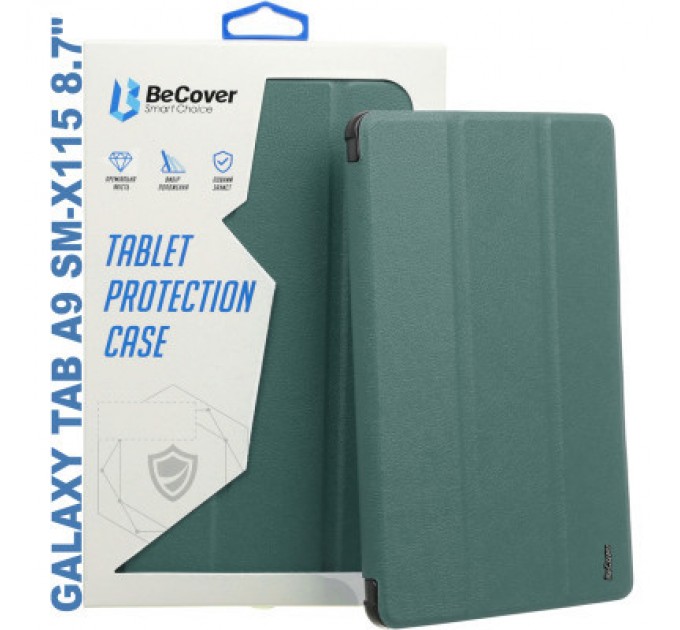 BeCover Чохол до планшета BeCover Soft Edge stylus holder Samsung Tab A9 SM-X115 8.7" Dark Green (710357)