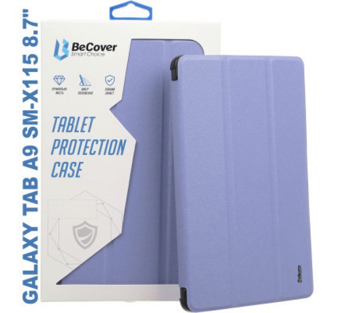 BeCover Чохол до планшета BeCover Soft Edge stylus holder Samsung Tab A9 SM-X115 8.7" Purple (710360)