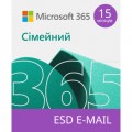 Microsoft Офісний додаток Microsoft 365 Family 32/64 AllLngSub PKLic 15 місяців Online CEE Конверт (6GQ-01404-ESD)