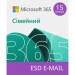 Microsoft Офісний додаток Microsoft 365 Family 32/64 AllLngSub PKLic 15 місяців Online CEE Конверт (6GQ-01404-ESD)