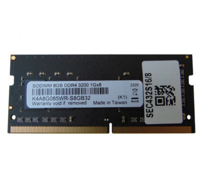 Samsung Модуль пам'яті для ноутбука SoDIMM DDR4 8GB 3200 MHz Samsung (SEC432S16/8)