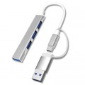 Dynamode Концентратор Dynamode USB Type-C/Type-A to 1хUSB3.0, 3xUSB 2.0 metal (DM-UH-311AC)
