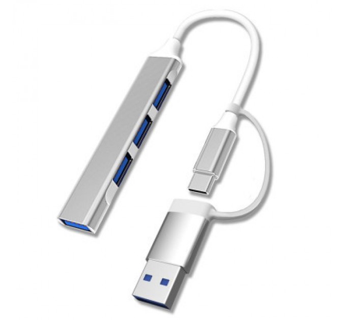 Dynamode Концентратор Dynamode USB Type-C/Type-A to 1хUSB3.0, 3xUSB 2.0 metal (DM-UH-311AC)
