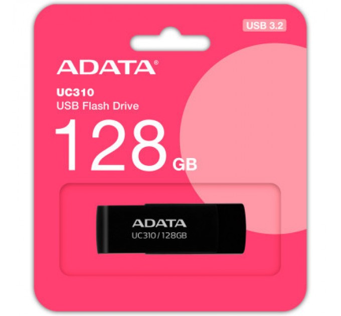 ADATA USB флеш накопичувач ADATA 128GB UC310 USB 3.2 Black (UC310-128G-RBK)