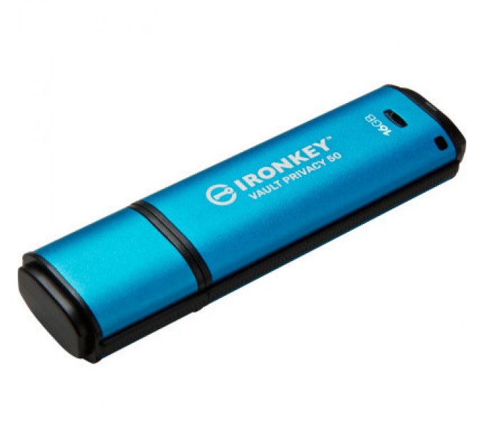 Kingston USB флеш накопичувач Kingston 16GB IronKey Vault Privacy 50 Blue USB 3.2 (IKVP50/16GB)