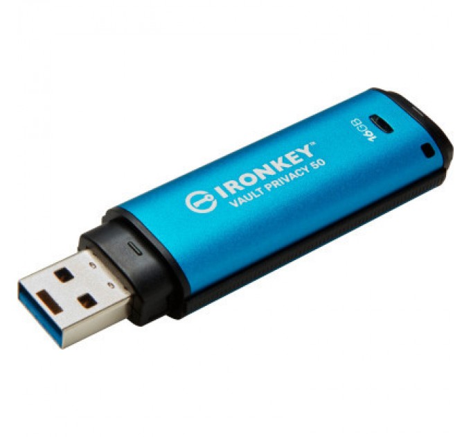 Kingston USB флеш накопичувач Kingston 16GB IronKey Vault Privacy 50 Blue USB 3.2 (IKVP50/16GB)
