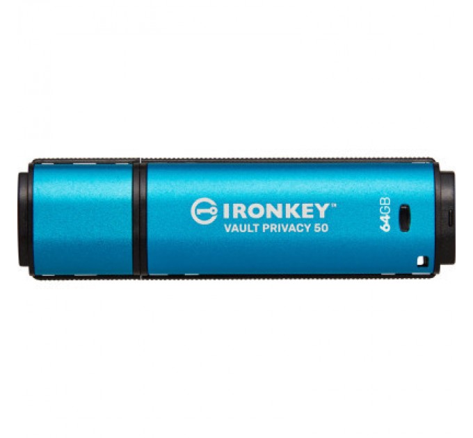 Kingston USB флеш накопичувач Kingston 64GB IronKey Vault Privacy 50 Blue USB 3.2 (IKVP50/64GB)