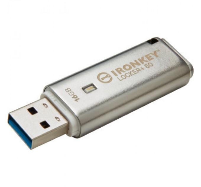 Kingston USB флеш накопичувач Kingston 16GB IronKey Locker Plus 50 AES Encrypted USB 3.2 (IKLP50/16GB)