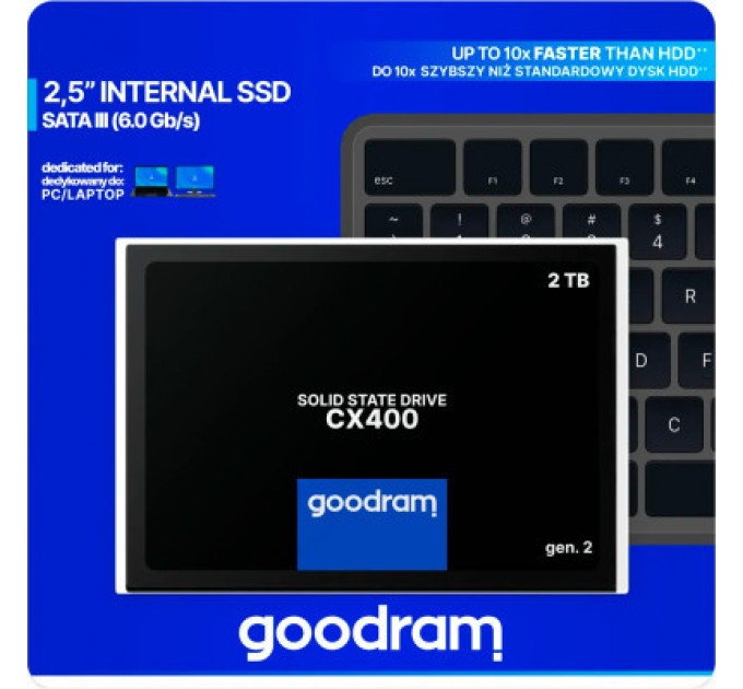 Goodram Накопичувач SSD 2.5" 2TB Goodram (SSDPR-CX400-02T-G2)