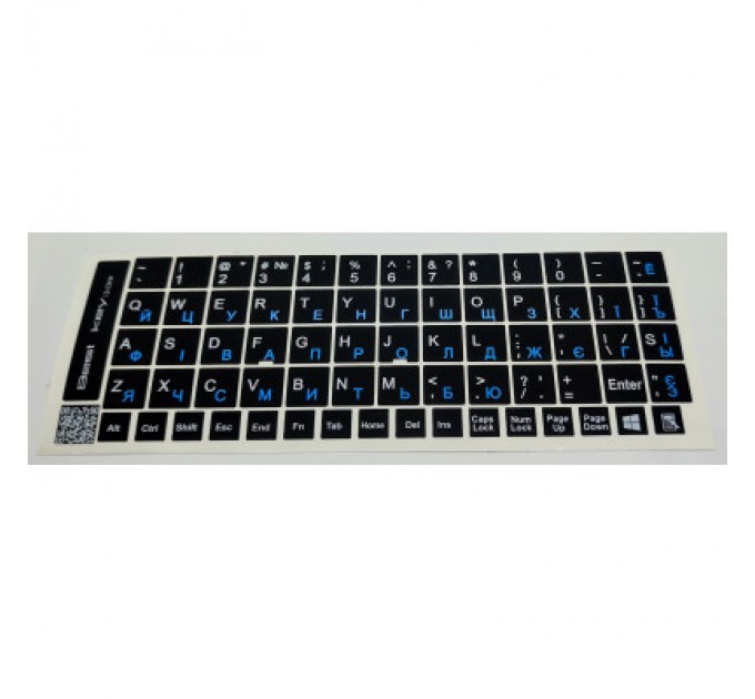 BestKey Наклейка на клавіатуру BestKey непрозора чорна, 68, синій (BK13BLU/023)