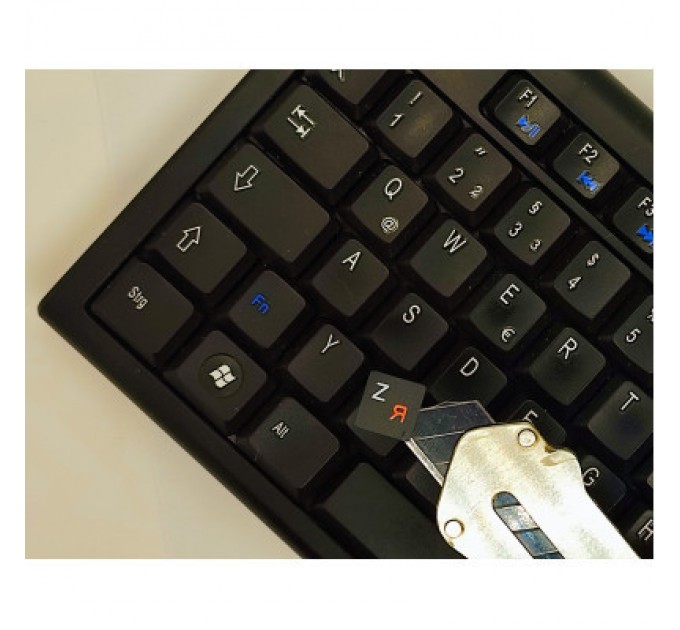 BestKey Наклейка на клавіатуру BestKey непрозора чорна, 68, помаранчевий (BK13ORA/024)