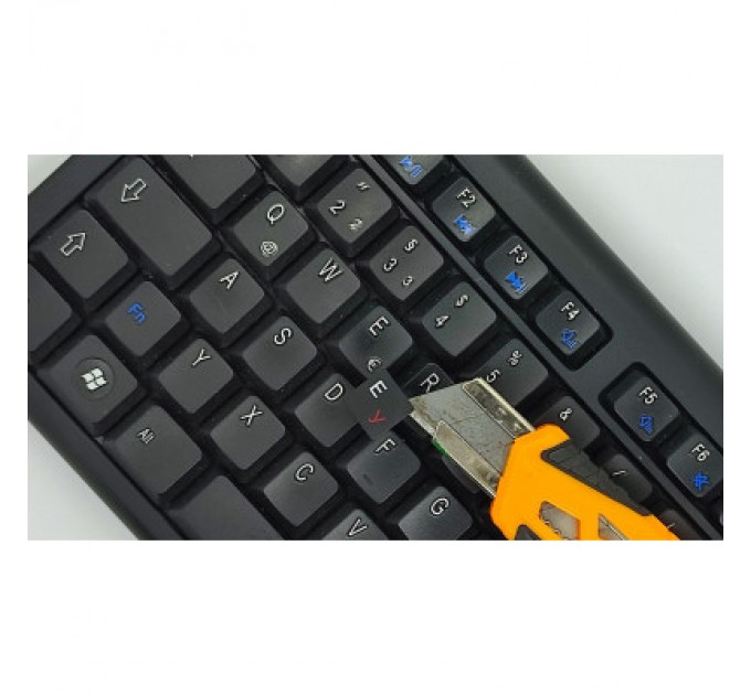 BestKey Наклейка на клавіатуру BestKey непрозора чорна, 68, червоний (BK13RED/025)