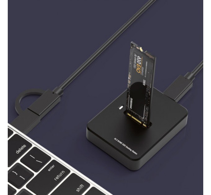 Gembird Док-станція для накопичувачів Gembird USB Type-C M.2 SATA NVME SSD (DD-U3M2)