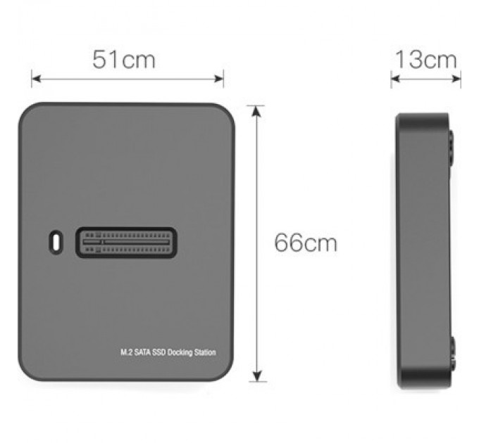Gembird Док-станція для накопичувачів Gembird USB Type-C M.2 SATA NVME SSD (DD-U3M2)