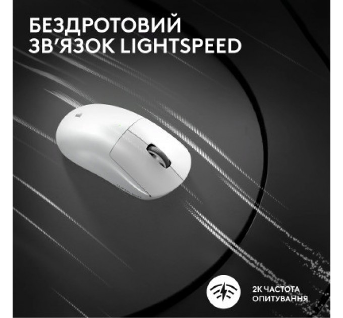 Logitech Мишка Logitech G Pro X Superlight 2 Lightspeed Wireless White (910-006638)