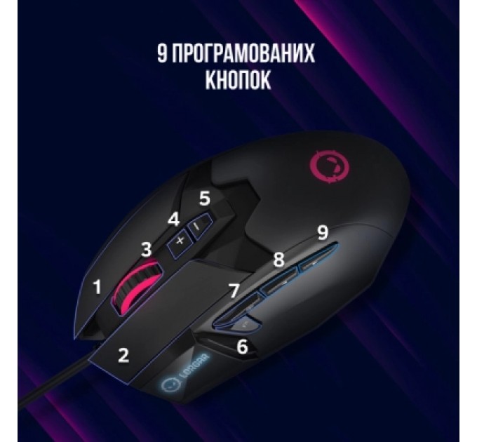 Lorgar Мишка Lorgar Stricter 579 RGB USB Black (LRG-GMS579)