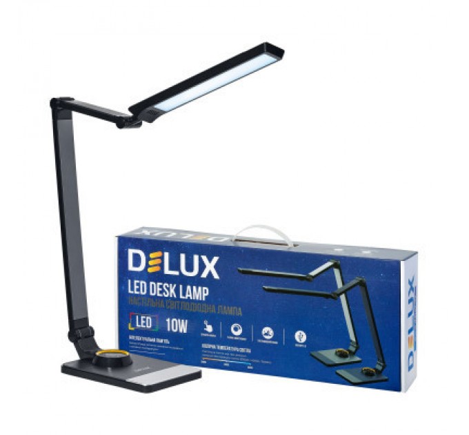 Delux Настільна лампа Delux TF-520 10 Вт LED 3000K-4000K-6000K USB (90018129)