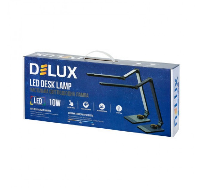 Delux Настільна лампа Delux TF-520 10 Вт LED 3000K-4000K-6000K USB (90018129)