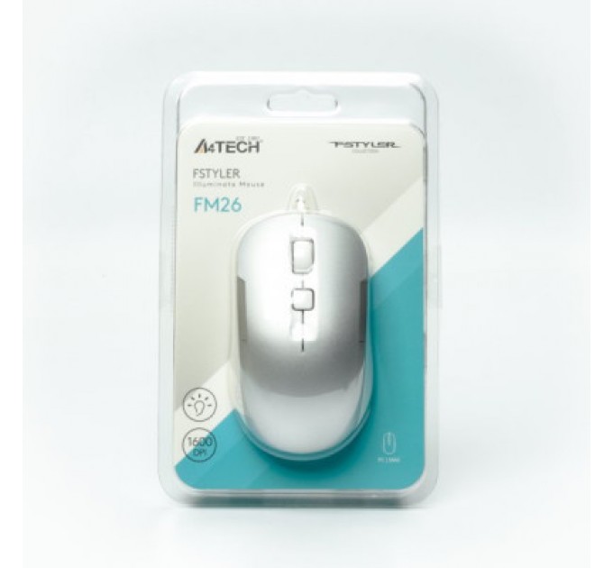 A4Tech Мишка A4Tech FM26 USB Icy White (4711421991469)