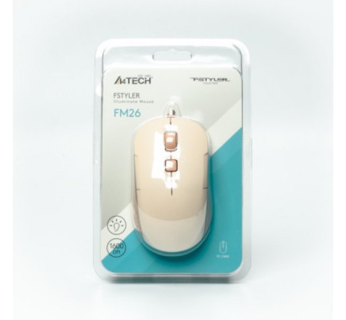 A4Tech Мишка A4Tech FM26 USB Cafe Latte (4711421991391)